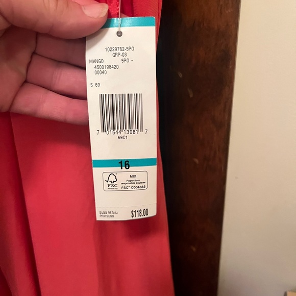 NWT Jones New York size 16 dress Mango - Picture 2 of 2